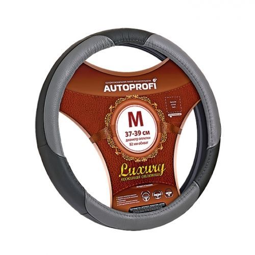 Autoprofi AP-1010 BK/GY (M) M 37—39 см кожа черный/серый